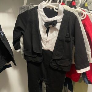 Black and White Baby Tuxedo Onesie